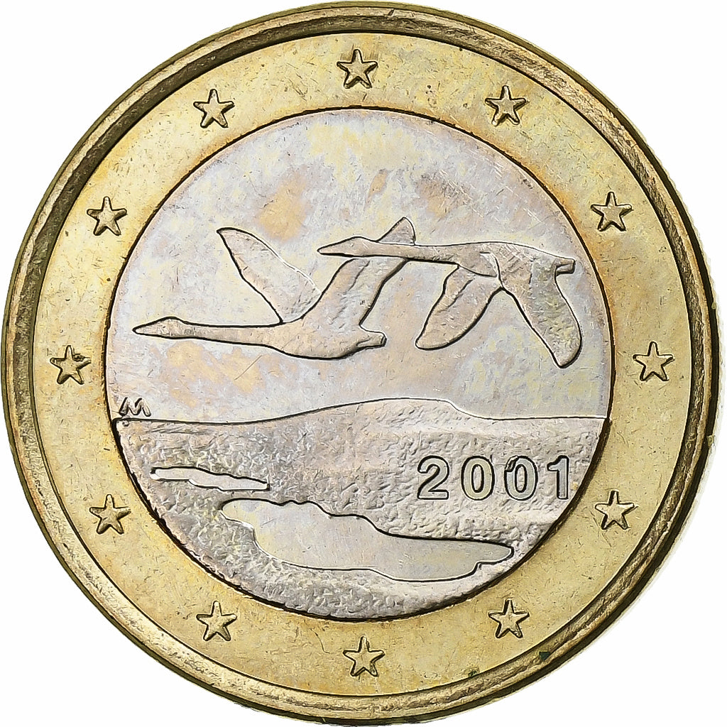 Finnland, Euro, 2001, Mint of Finland, Bi-Metallic, UNZ+, KM:104