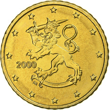 Finlandia, 50 Euro Cent, 2000, Vantaa, Ottone, SPL+, KM:103