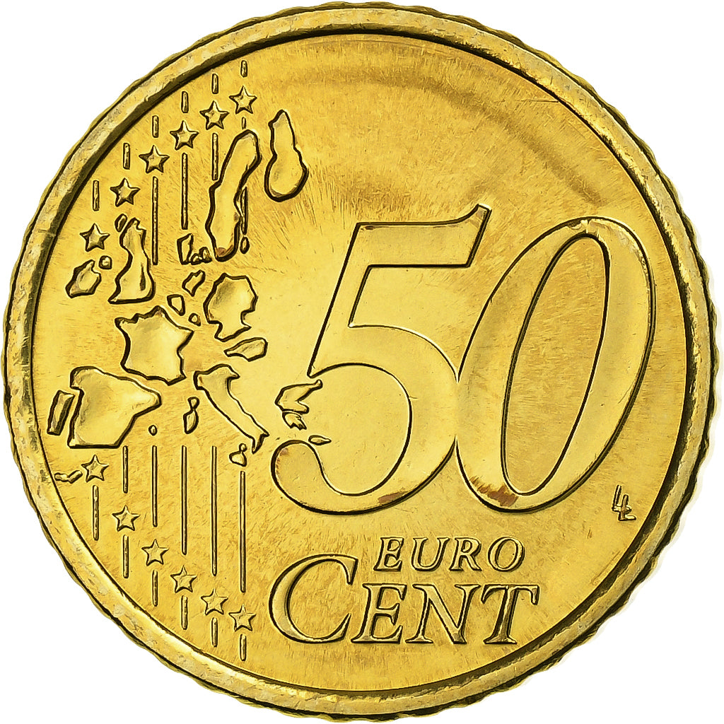 Finlandia, 50 Euro Cent, 2000, Vantaa, Latón, SC+, KM:103