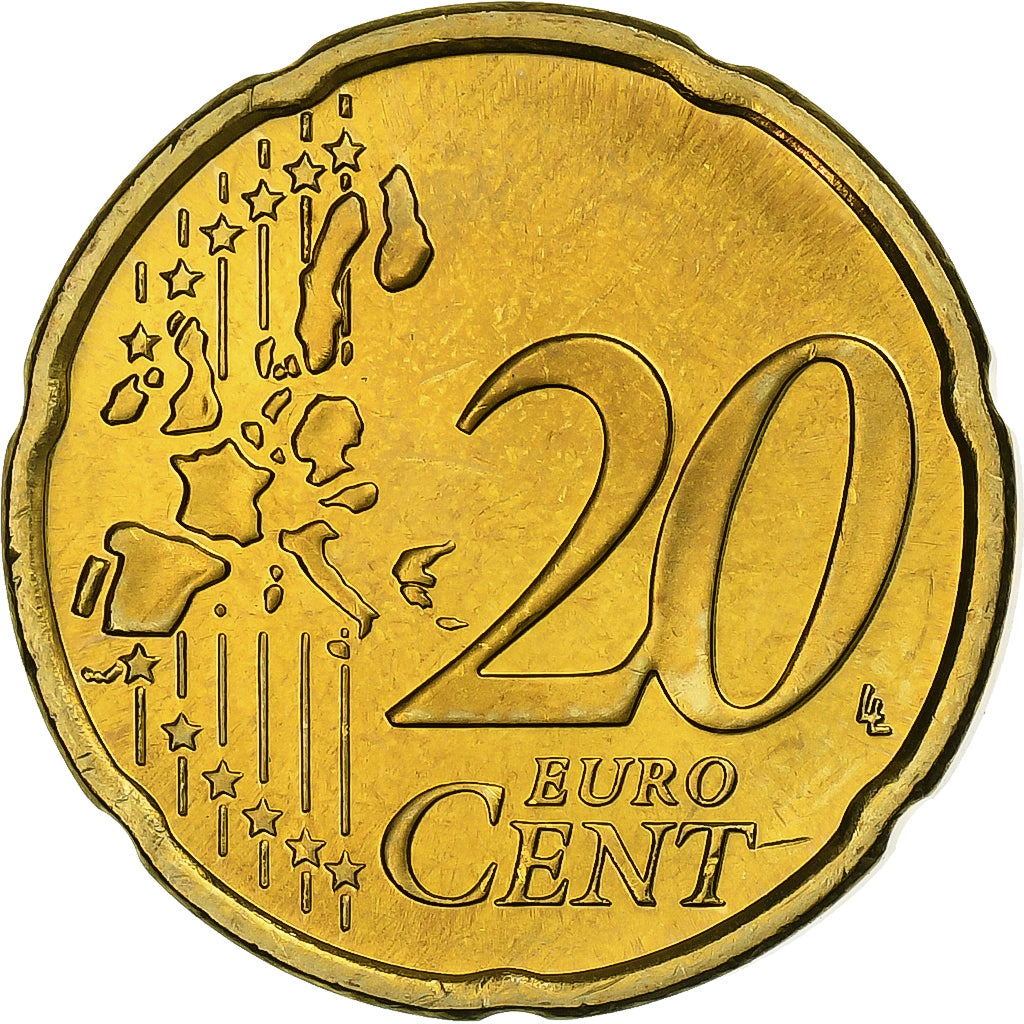 Finlande, 20 Euro Cent, 2001, Vantaa, Laiton, SPL+, KM:102