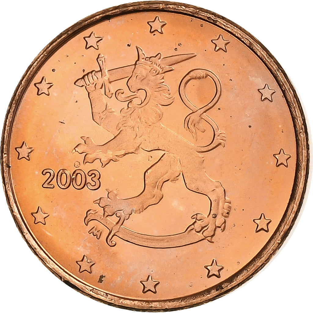 Finland, Euro Cent, 2003, Vantaa, Copper Plated Steel, UNC, KM:98