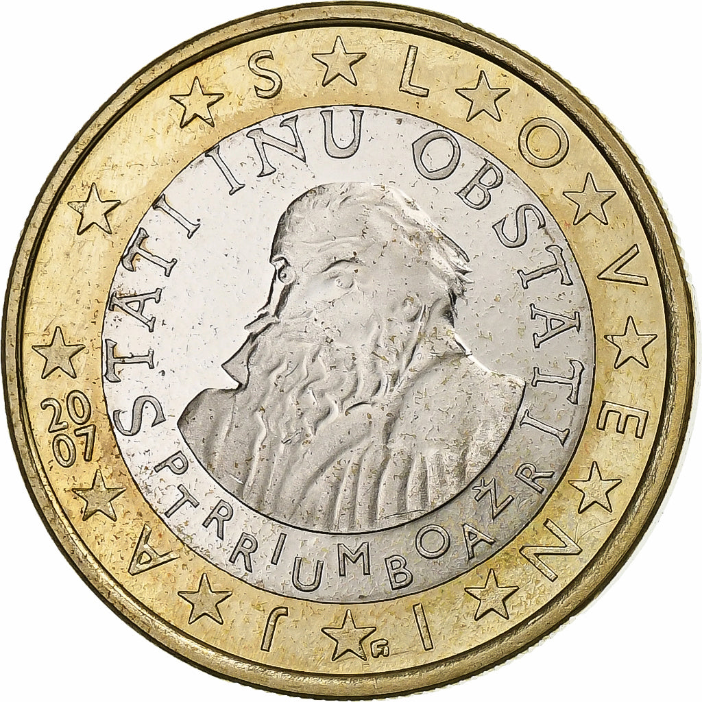 Slovenia, Euro, 2007, Bi-Metallic, MS(64), KM:74