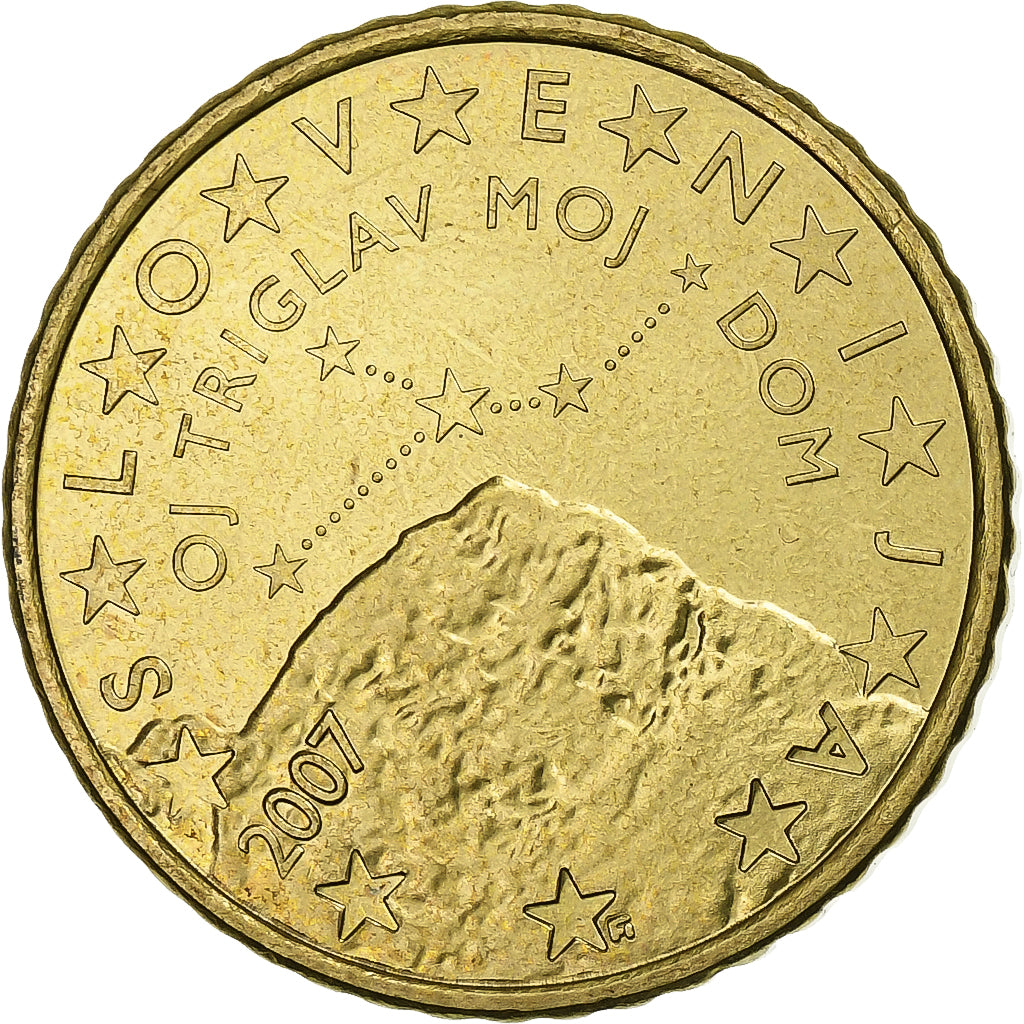 Slovenia, 50 Euro Cent, 2007, Nordic gold, MS(64)