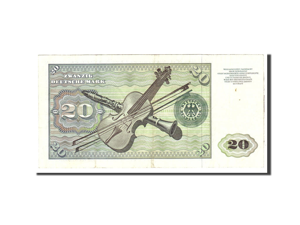 Geldschein, Bundesrepublik Deutschland, 20 Deutsche Mark, 1970, 1970-01-02