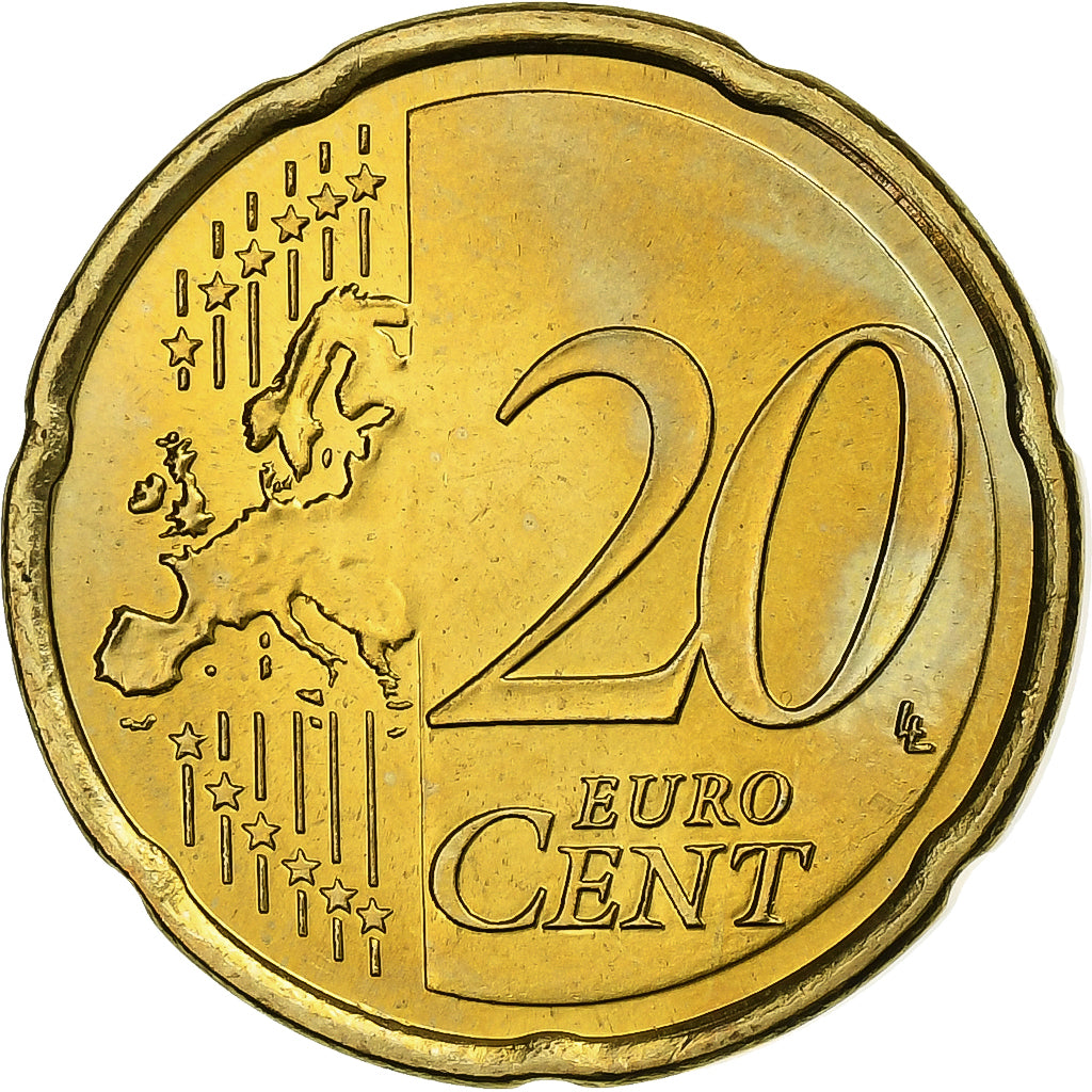 Cipro, 20 Euro Cent, 2008, Ottone, SPL+, KM:82