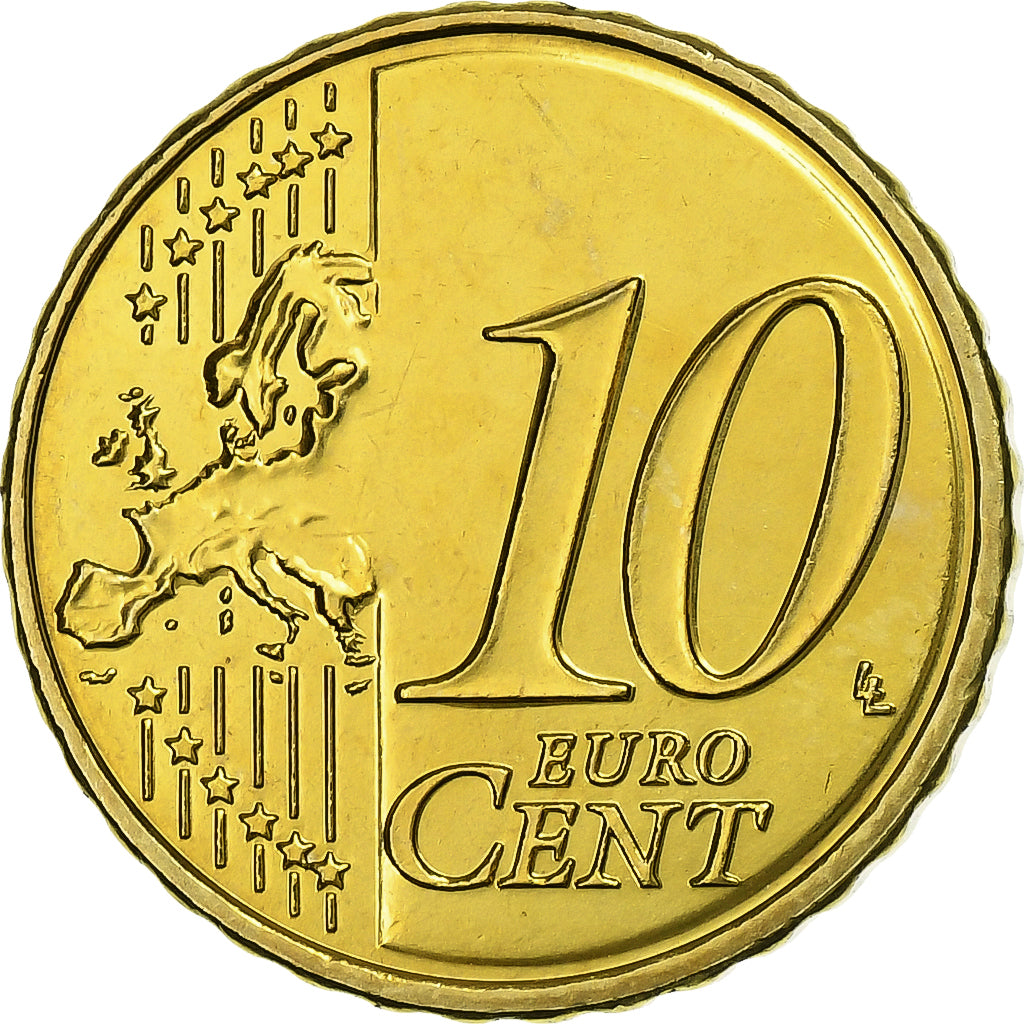 Malte, 10 Euro Cent, 2008, Or nordique, SUP+