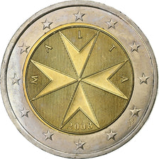 Malta, 2 Euro, 2008, Bi-Metallic, UNC-