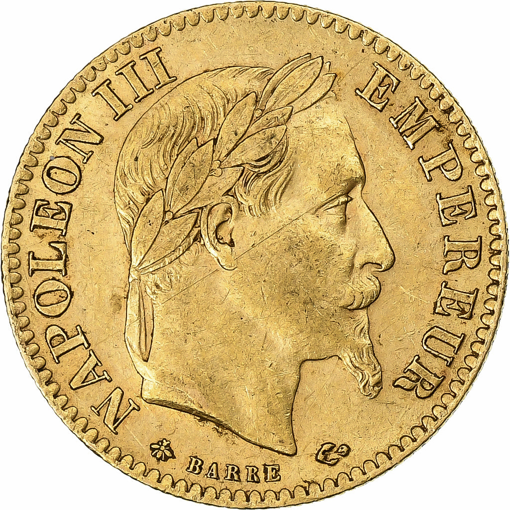 France, Napoléon III, 10 Francs, Napoléon III, 1866, Paris, Or, TTB+