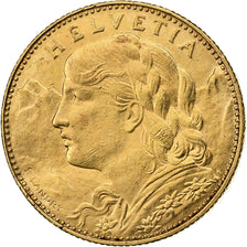 Svizzera, 10 Francs, 1913, Bern, Oro, BB, KM:36