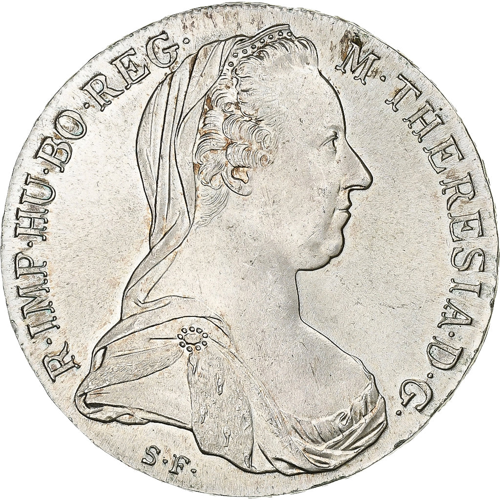 Áustria, Maria Theresa, Thaler, 1780, Vienna, Nova cunhagem, Prata, MS(63)