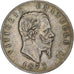 Itália, Vittorio Emanuele II, 5 Lire, 1873, Milan, Prata, EF(40-45), KM:8.3