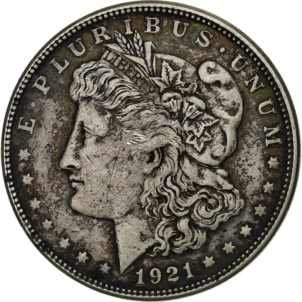 United States, 1 Dollar, 1921, Denver, Silver, EF(40-45), KM:110