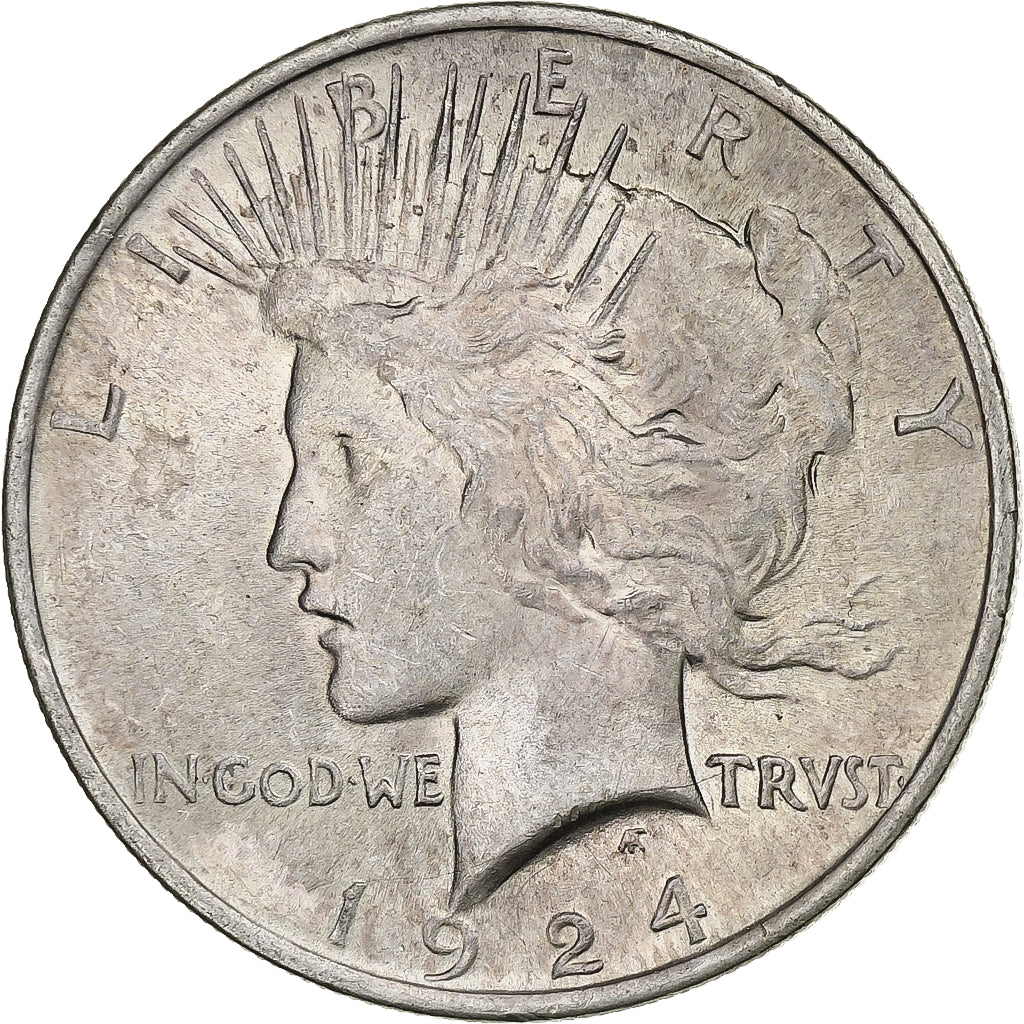 Estados Unidos, Dollar, Peace Dollar, 1924, U.S. Mint, Plata, EBC, KM:150
