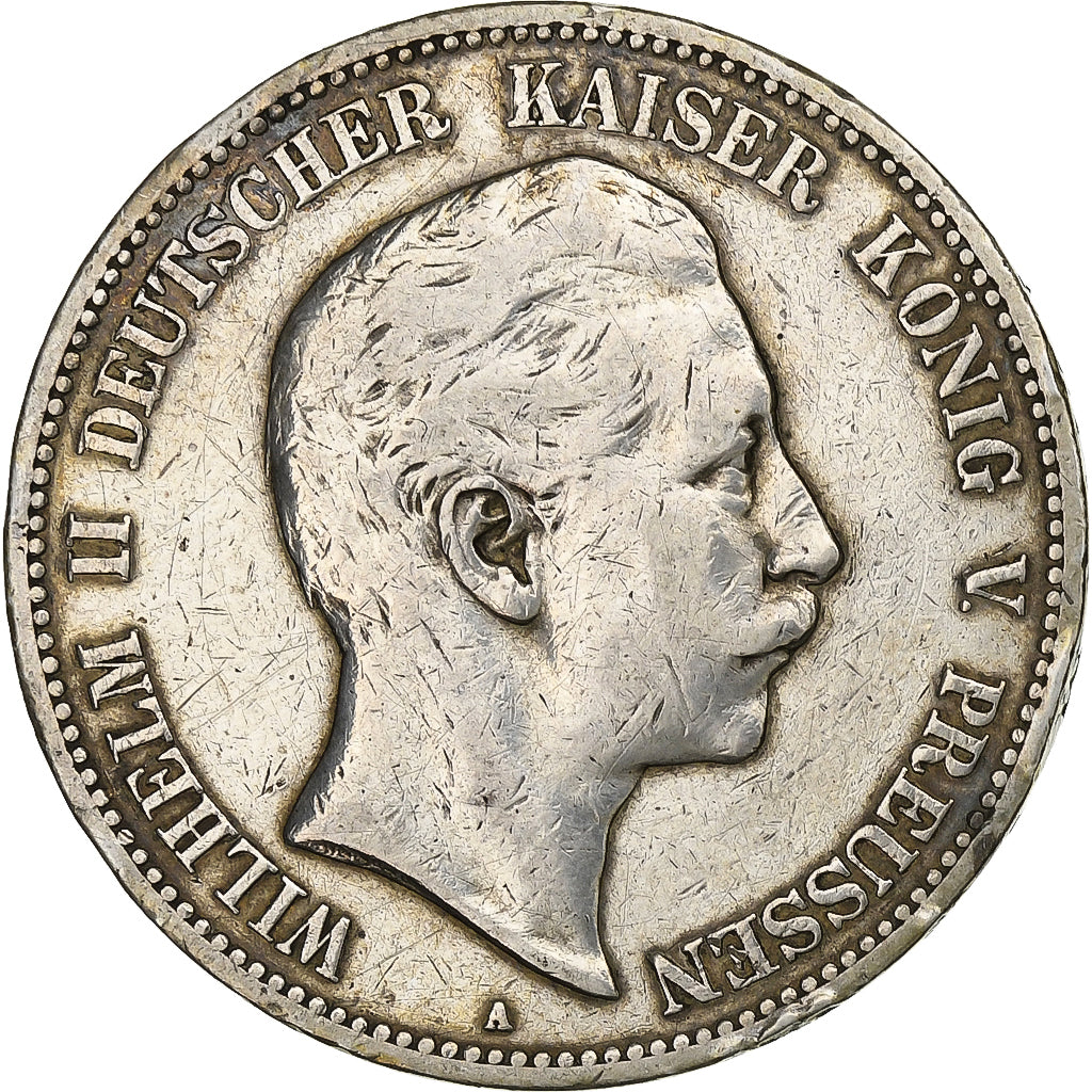 German States, Prussia., Wilhelm II, 5 Mark, 1902, Berlin, Silver, EF(40-45)