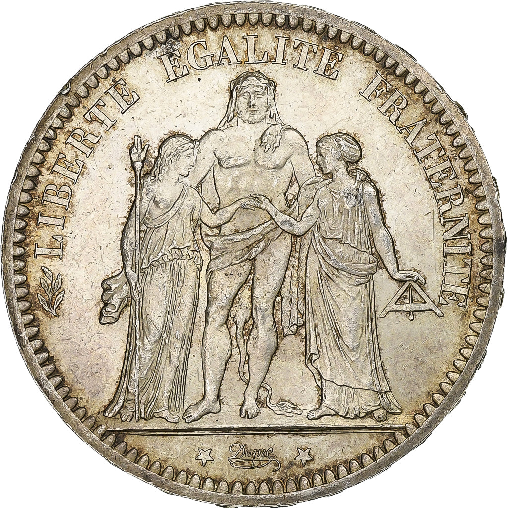 Francja, 5 Francs, Hercule, 1873, Paris, Srebro, AU(50-53), Gadoury:745a, Le