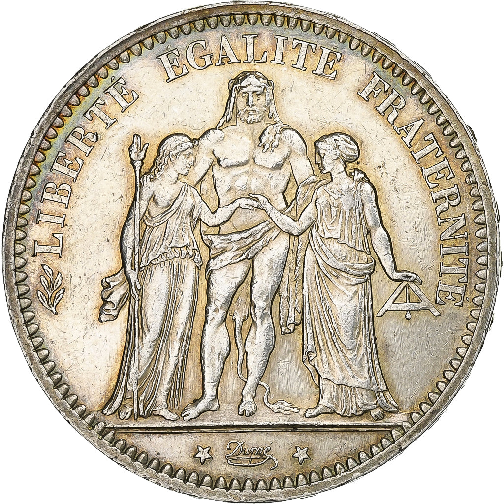 Francja, 5 Francs, Hercule, 1873, Paris, Srebro, AU(50-53), Gadoury:745a, Le