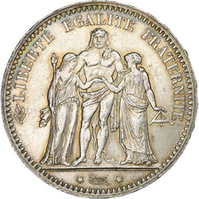 Francja, 5 Francs, Hercule, 1873, Paris, Srebro, AU(50-53), Gadoury:745a, Le