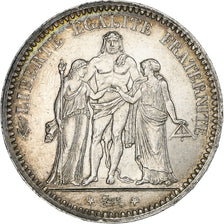 France, 5 Francs, Hercule, 1873, Paris, Silver, AU(55-58), Gadoury:745a, Le