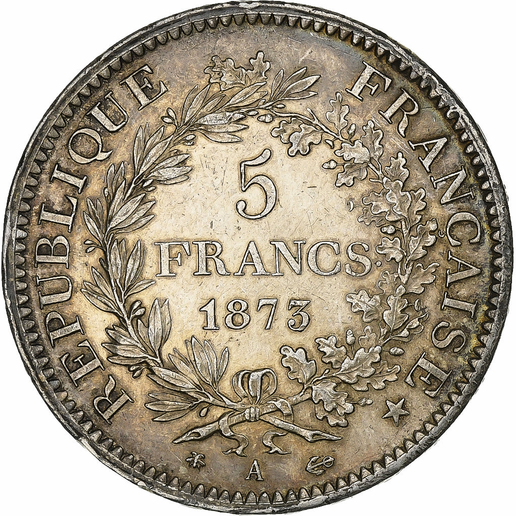 France, 5 Francs, Hercule, 1873, Paris, Silver, AU(55-58), Gadoury:745a, Le