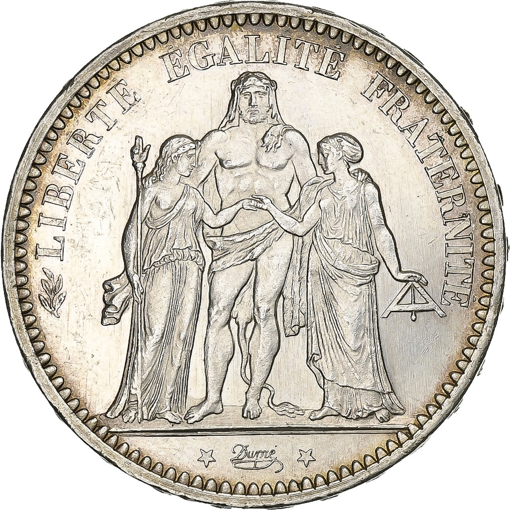 Francja, 5 Francs, Hercule, 1873, Paris, Srebro, MS(60-62), Gadoury:745a, Le