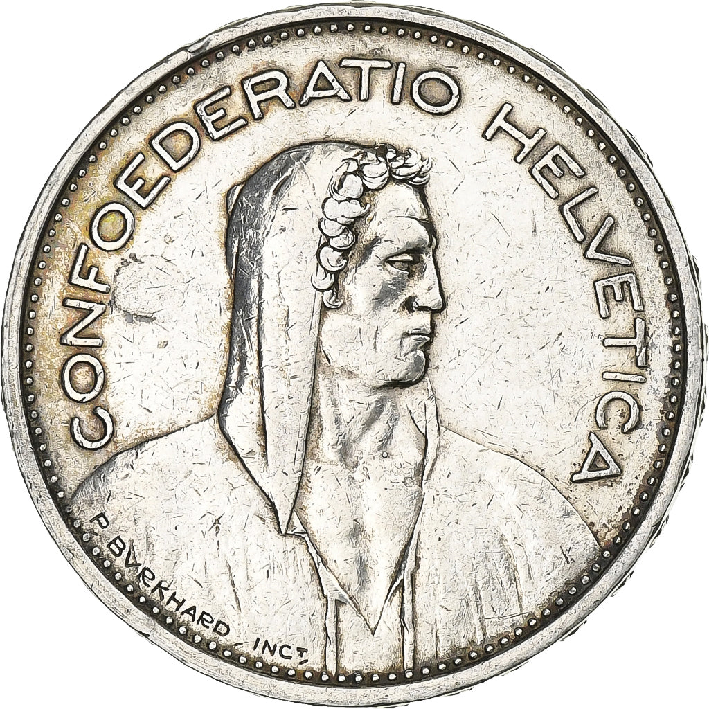 Switzerland, 5 Francs, 1933, Bern, Silver, VF(30-35), KM:40