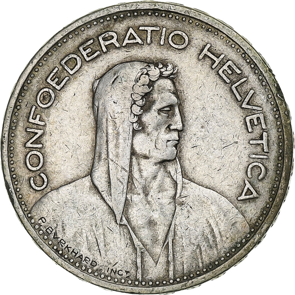 Svizzera, 5 Francs, 1932, Bern, Argento, BB, KM:40