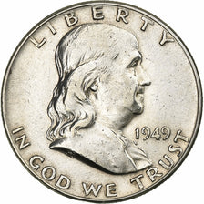États-Unis, Franklin Half Dollar, 1949, Philadelphia, TB+, KM:199