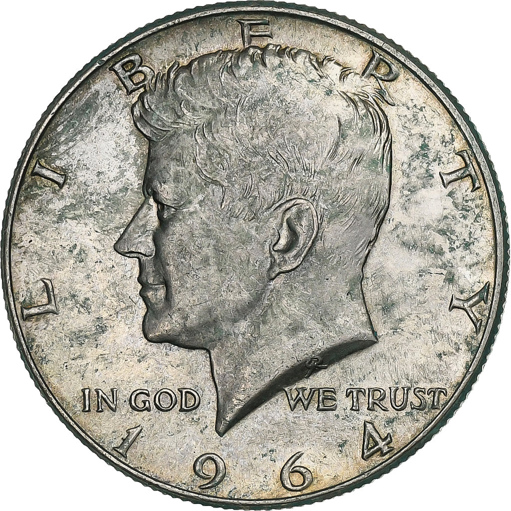 États-Unis, Half Dollar, Kennedy, 1964, Philadelphie, Argent, TTB+, KM:202