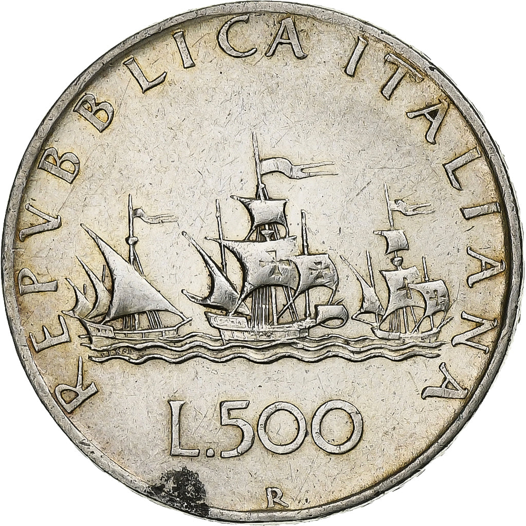 Italy, 500 Lire, 1958, Rome, Silver, EF(40-45), KM:98