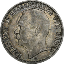 Germany, Grand-duchy of Baden, Friedrich II, 3 Mark, 1909, Karlsruhe, Silver