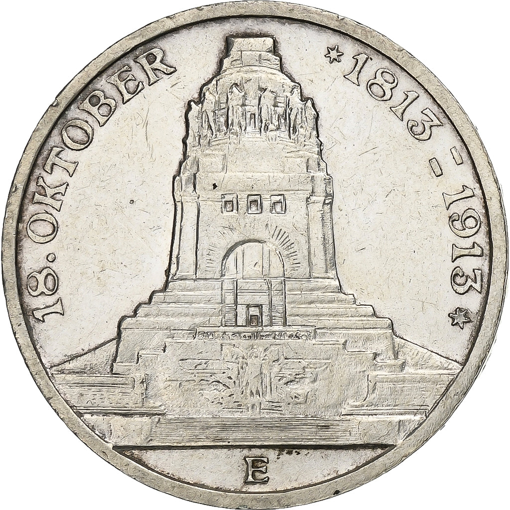 Niemcy, Kingdom of Saxony, Friedrich August III, 3 Mark, Battle of Leipzig