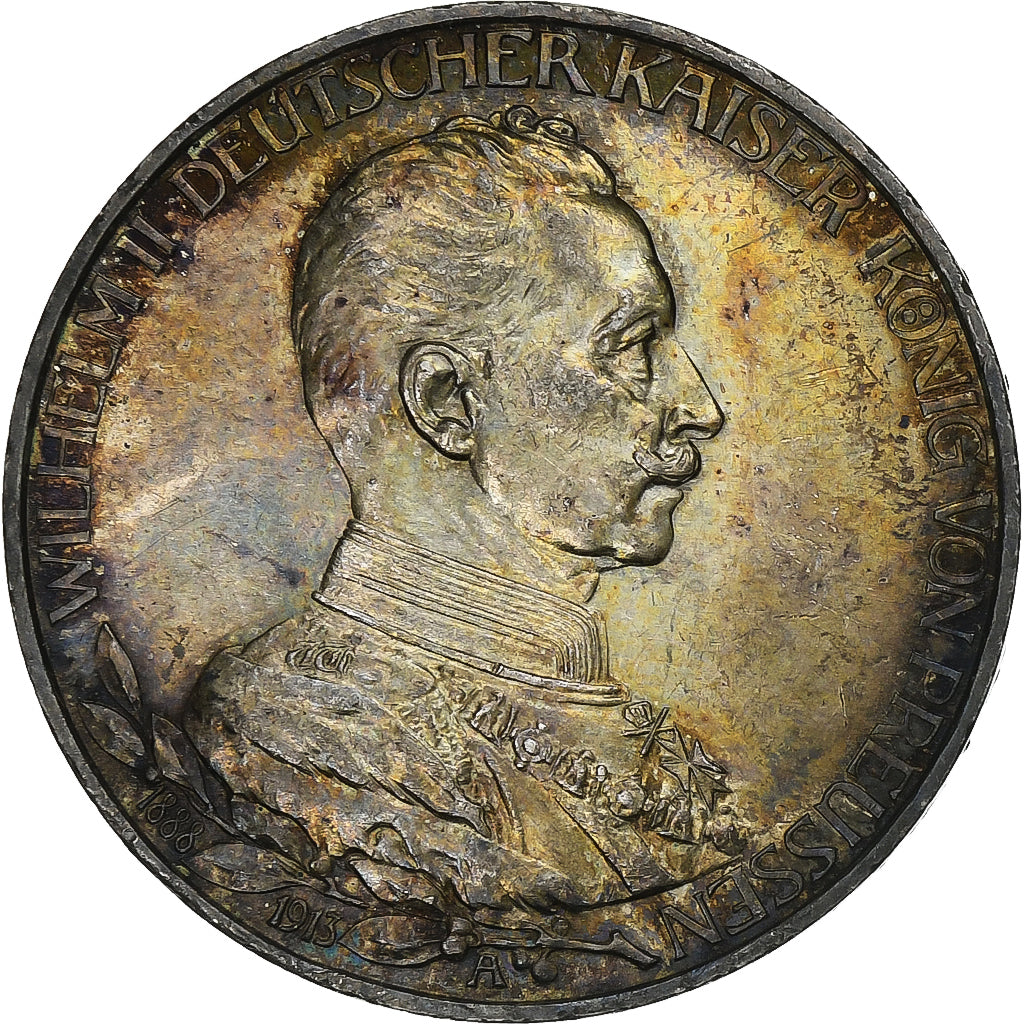 Etats allemands, PRUSSIA, Wilhelm II, 3 Mark, 1913, Berlin, Argent, SUP, KM:535