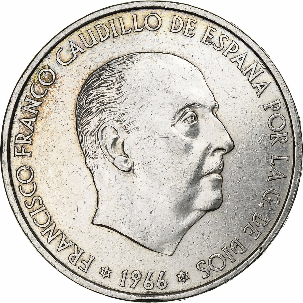 Spain, Caudillo and regent, 100 Pesetas, 1967, Madrid, Silver, EF(40-45), KM:797