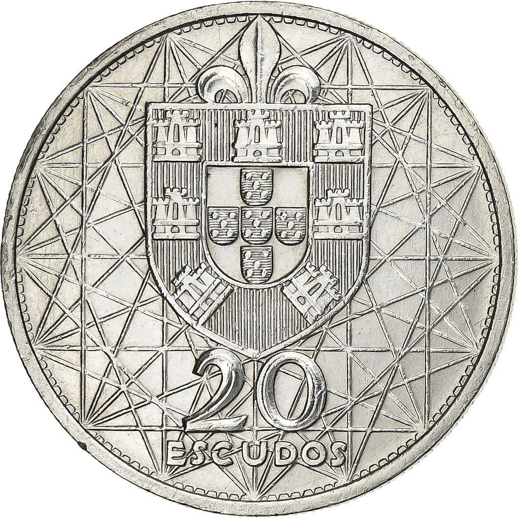 Portogallo, 20 Escudos, 1966, Argento, BB, KM:592