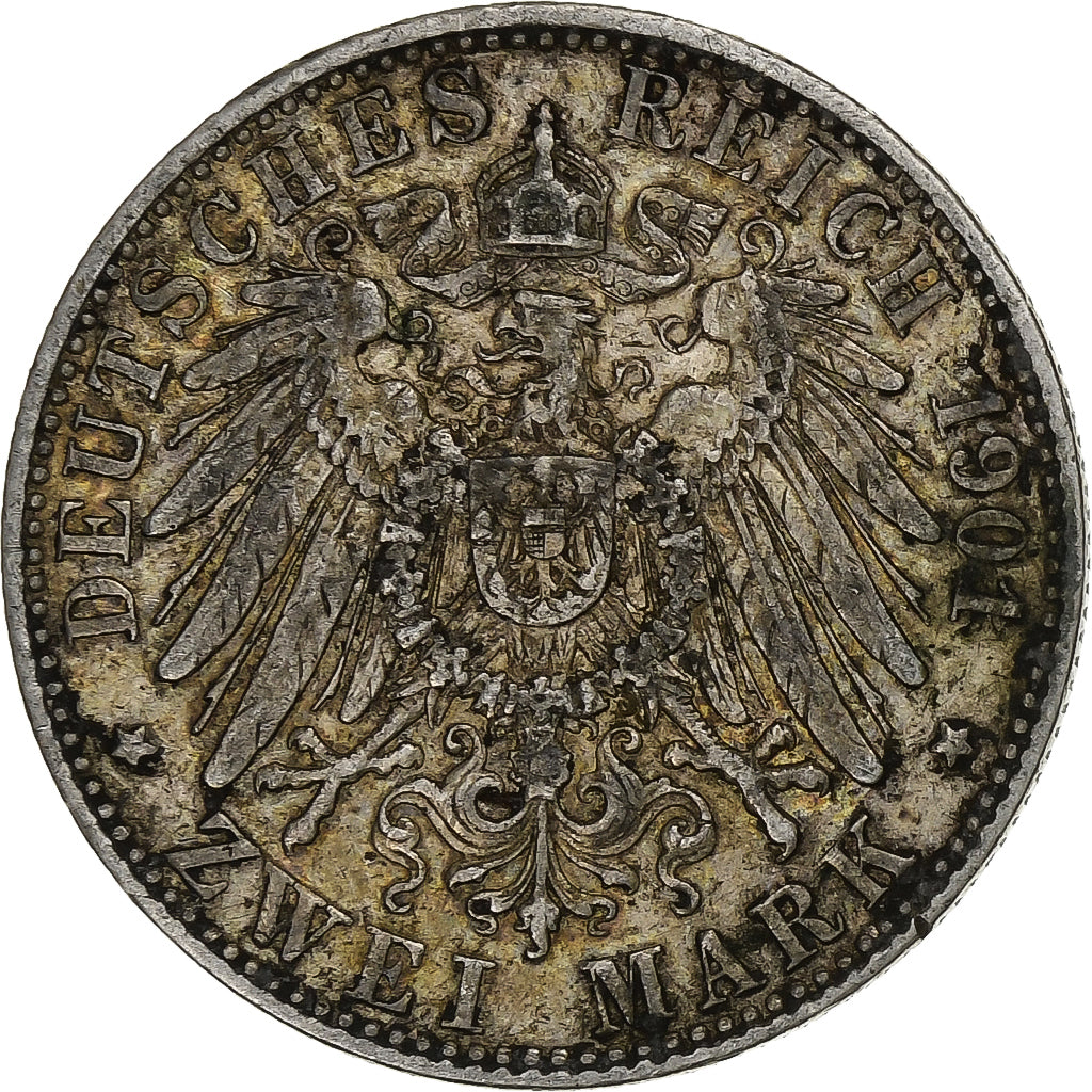 German States, PRUSSIA, Wilhelm II, 2 Mark, 1901, Berlin, Silver, VF(30-35)
