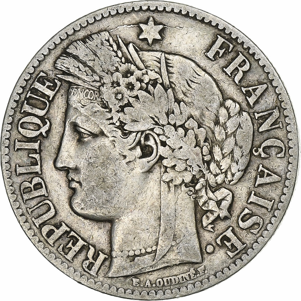 Frankreich, 2 Francs, Cérès, 1871, Bordeaux, Silber, SS, KM:817.2