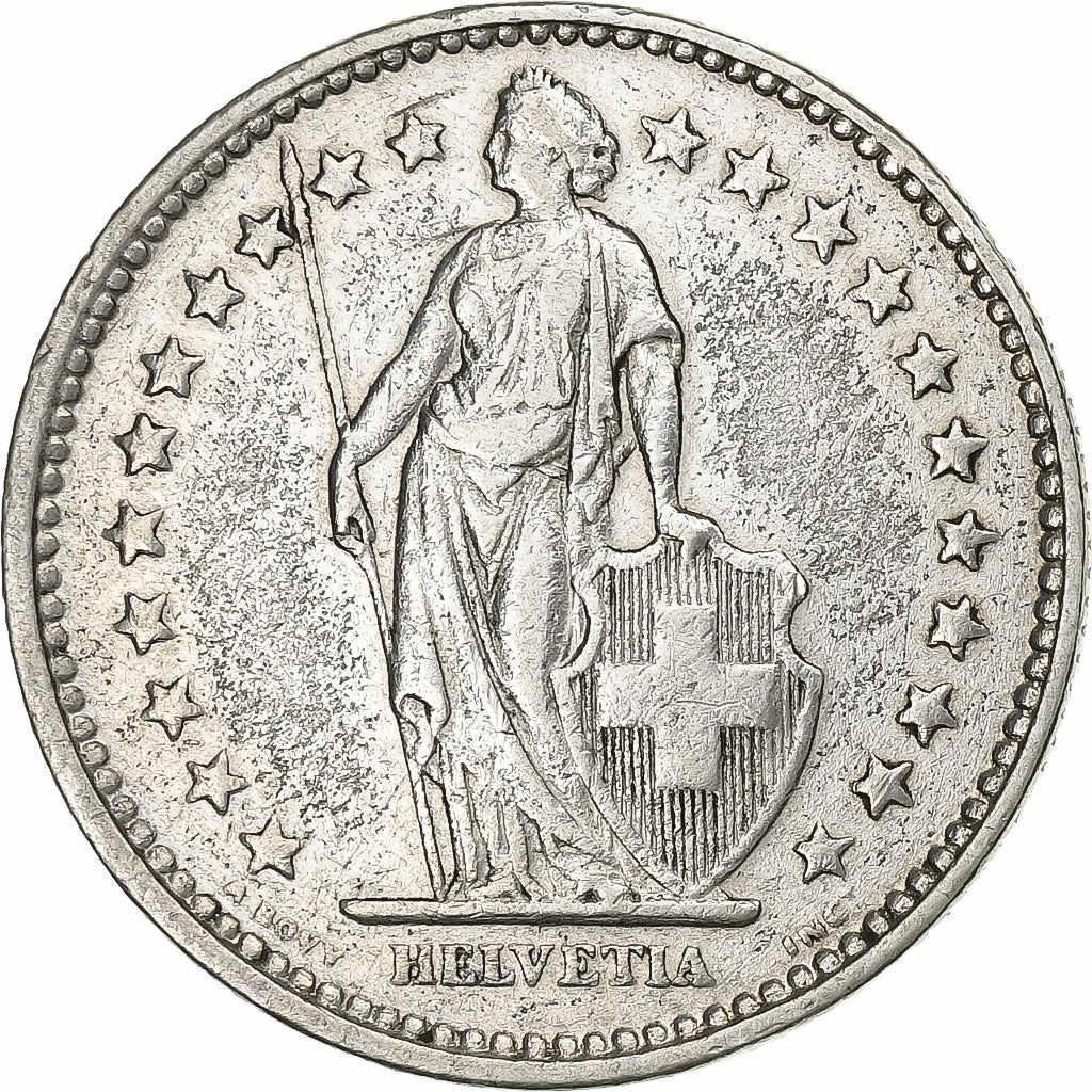 Zwitserland, 2 Francs, 1920, Bern, Zilver, FR+, KM:21