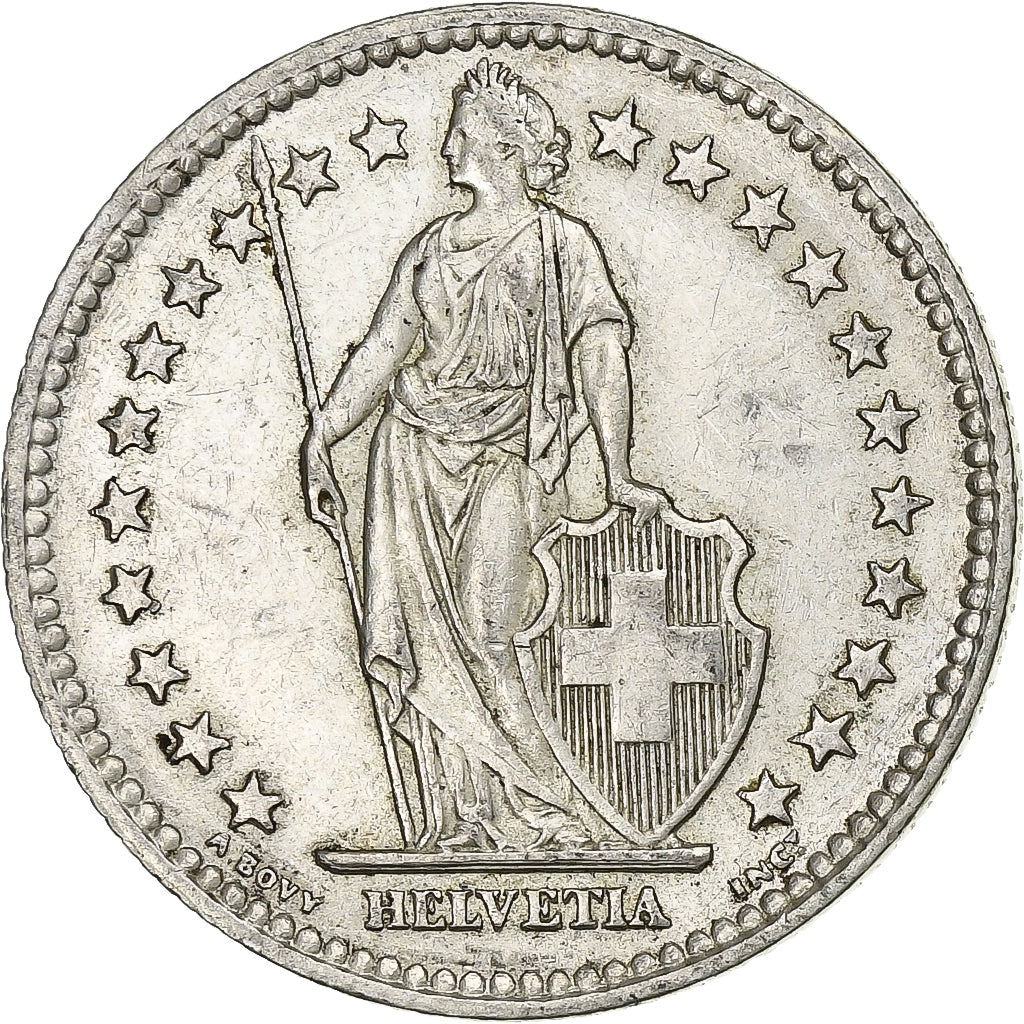 Suiza, 2 Francs, 1943, Bern, Plata, EBC, KM:21