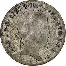 Austria, Ferdinand I, 20 Kreuzer, 1848, Vienna, Silver, F(12-15), KM:2208