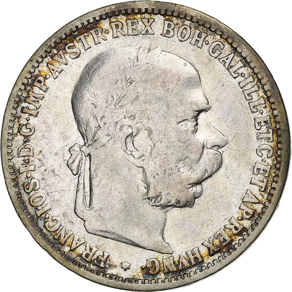 Hongarije, Franz Joseph I, Korona, 1893, Kormoczbanya, Zilver, FR, KM:484