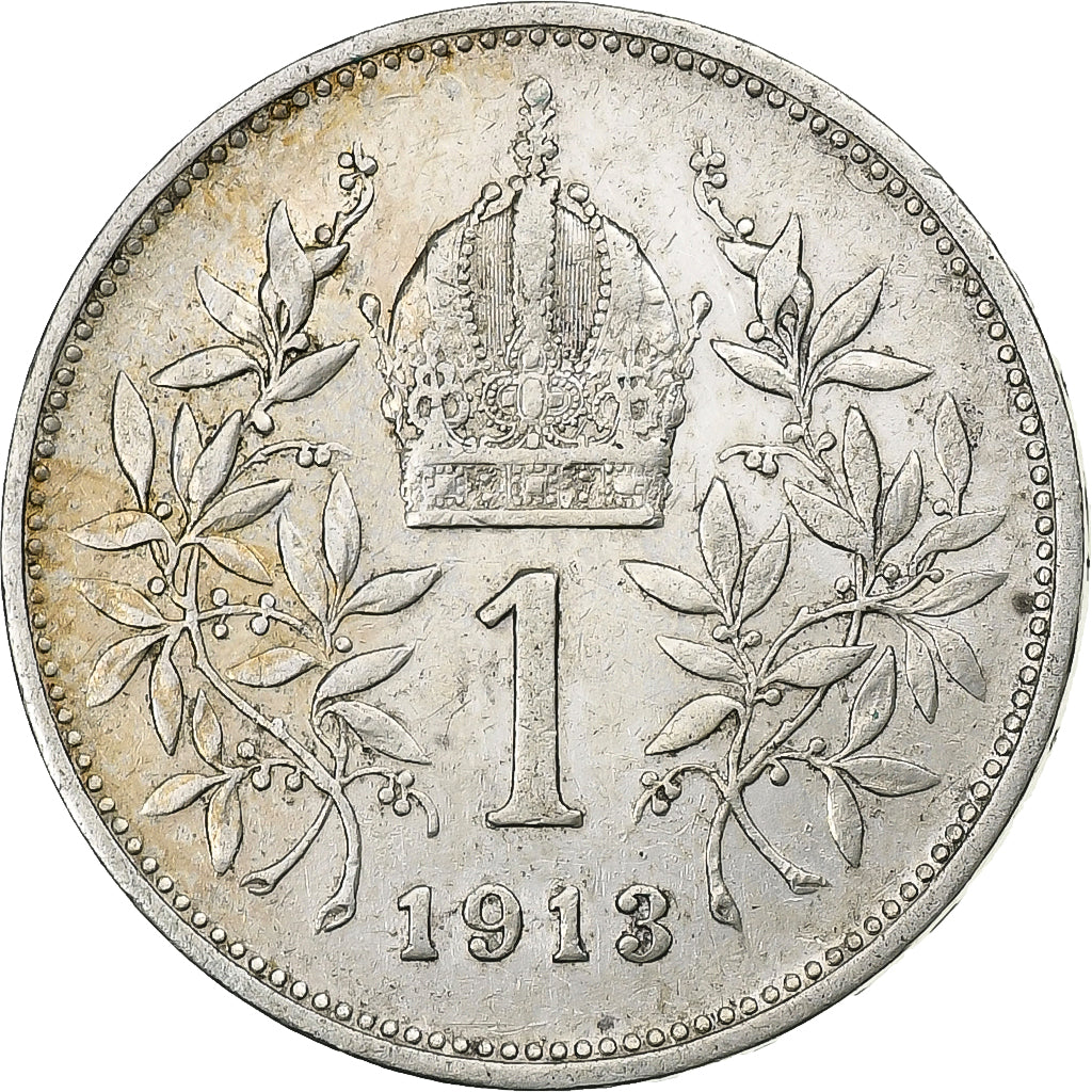 Hungria, Franz Joseph I, Korona, 1913, Kormoczbanya, Prata, VF(30-35), KM:492