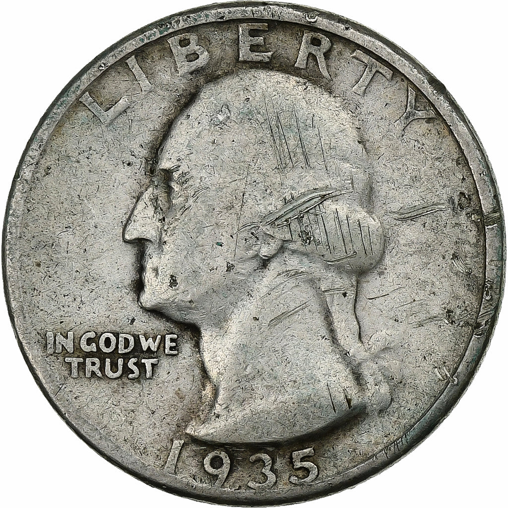 Estados Unidos da América, Quarter, Washington Quarter, 1935, U.S. Mint, Prata