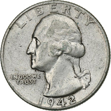 United States, Quarter, Washington Quarter, 1942, U.S. Mint, Silver, VF(30-35)