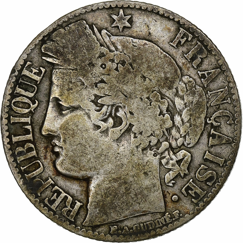 Frankrijk, Franc, Cérès, 1872, Bordeaux, Zilver, FR, KM:822.2