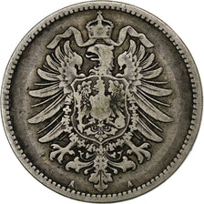 GERMANY - EMPIRE, Wilhelm I, Mark, 1874, Berlin, Silver, VF(20-25), KM:7