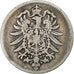 Coin, GERMANY - EMPIRE, Wilhelm I, Mark, 1874, Karlsruhe, VF(20-25), Silver