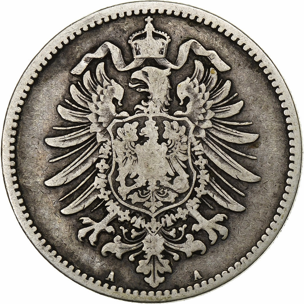 GERMANY - EMPIRE, Wilhelm I, Mark, 1876, Berlin, Silver, VF(20-25), KM:7
