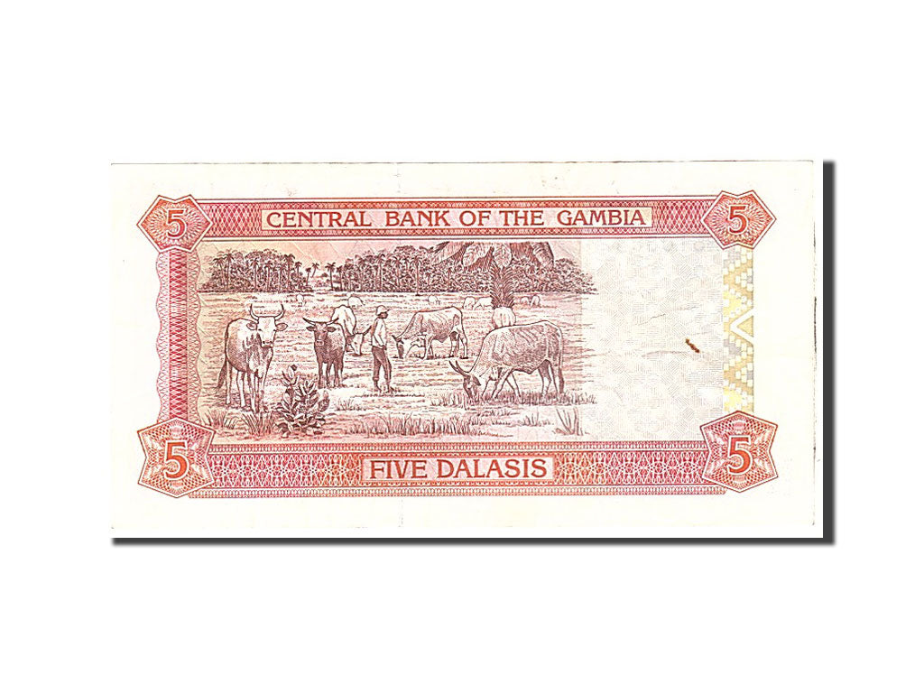 Banknote, The Gambia, 5 Dalasis, 1991, Undated, KM:12b, EF(40-45)