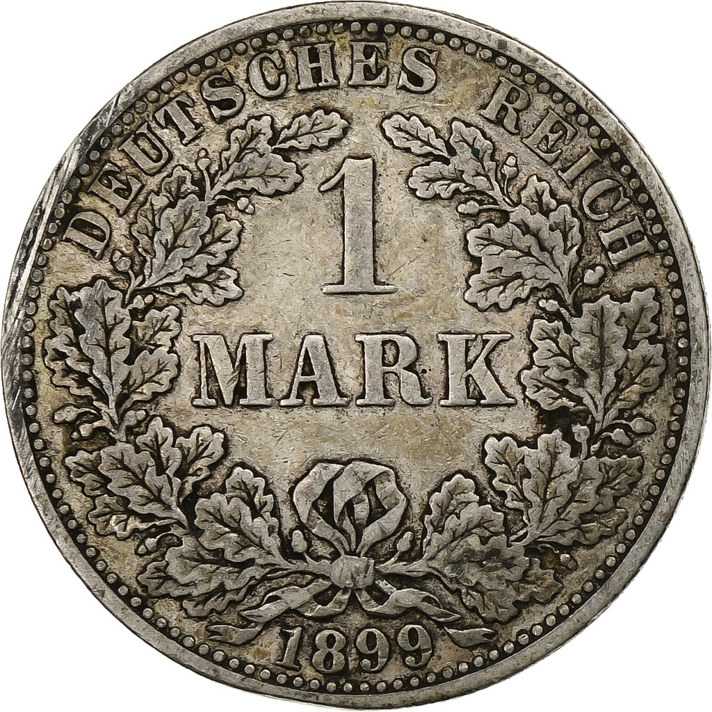 GERMANY - EMPIRE, Wilhelm II, Mark, 1899, Berlin, Silver, VF(30-35), KM:14