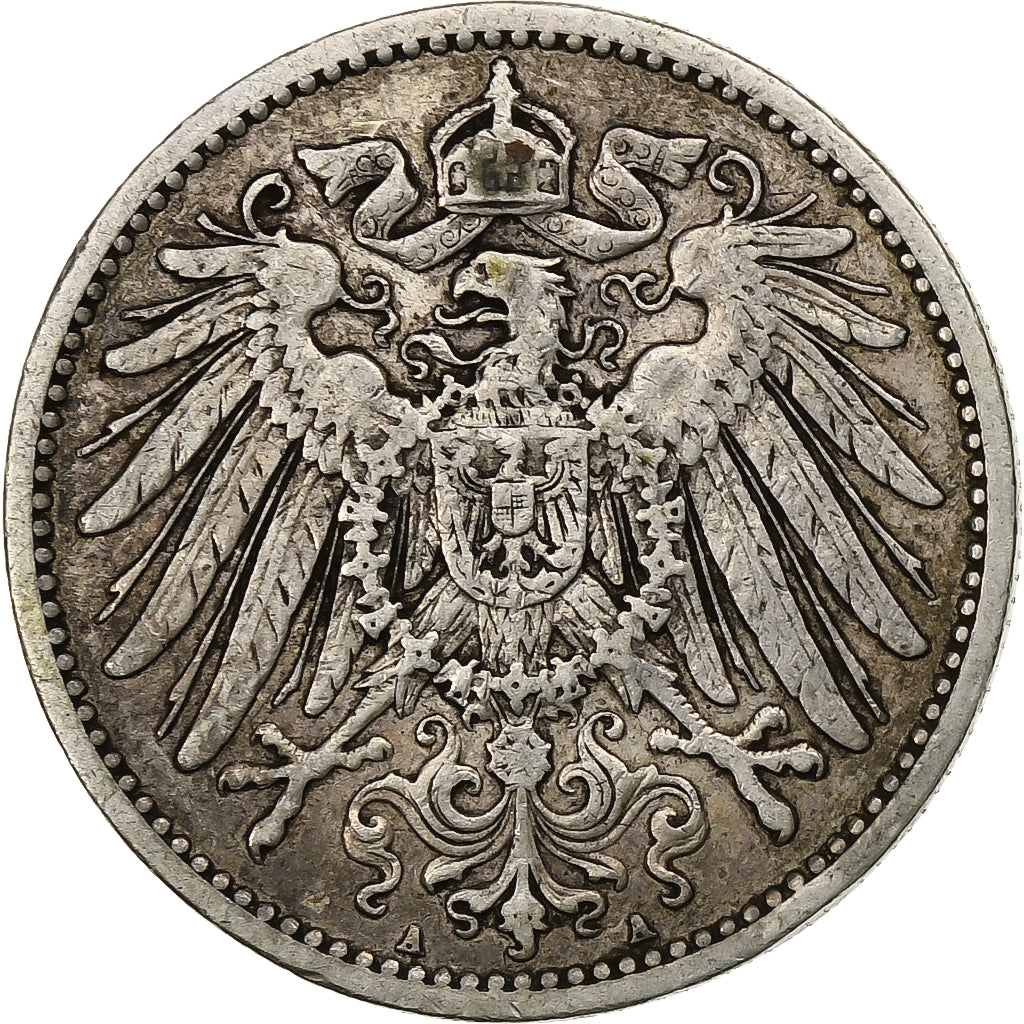 GERMANY - EMPIRE, Wilhelm II, Mark, 1905, Berlin, Silver, EF(40-45), KM:14